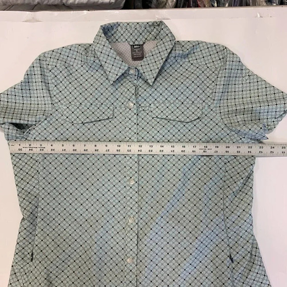 REI Co-op Sahara Button Up Outdoor Short Sleeve Shirt in Asphalt Floral Size XL - Picture 8 of 10